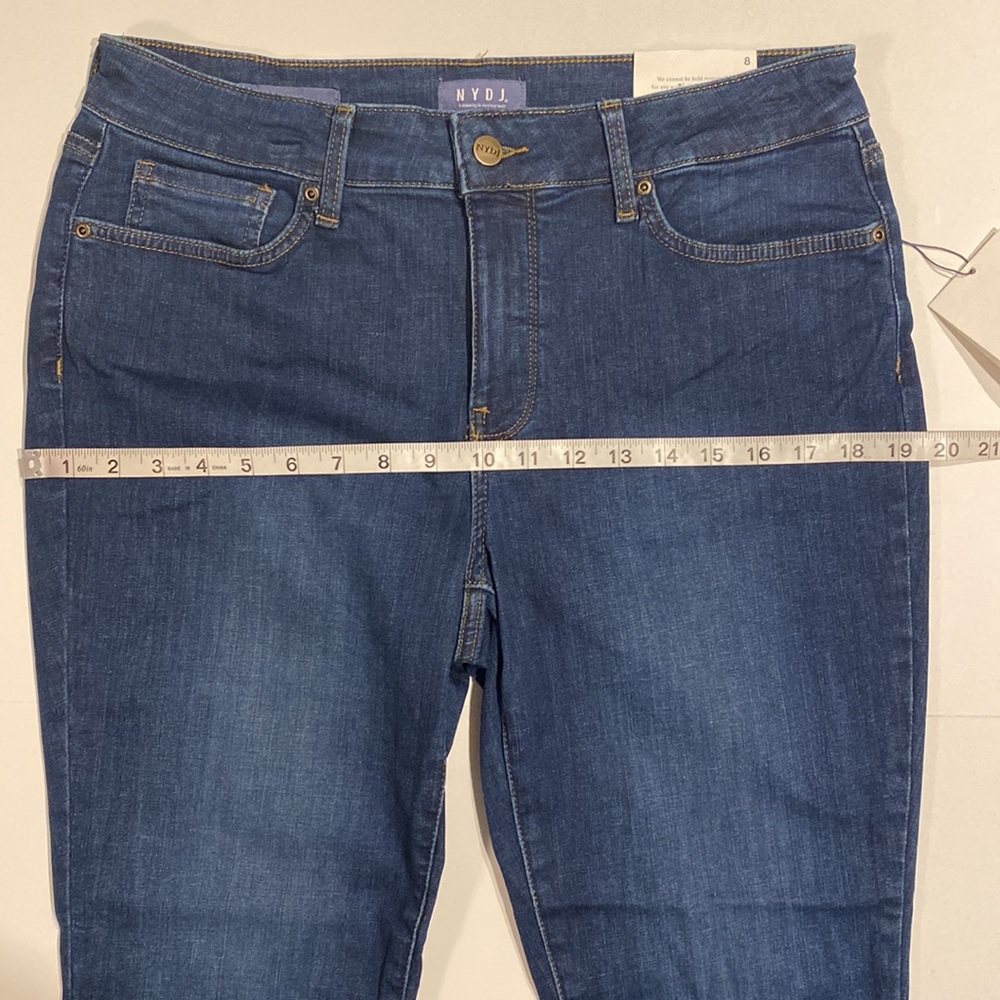NYDJ SZ 8 Medium Wash Skinny Denim Blue Jeans New D31 - Picture 14 of 16